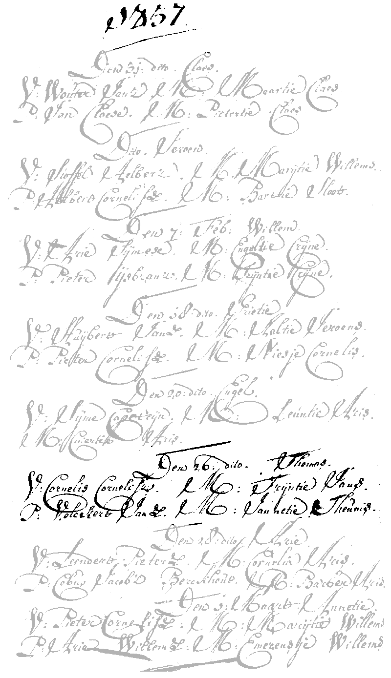 17370226 dp akte Thomas zv Cornelis C d Hollander - Trijntie J Vink